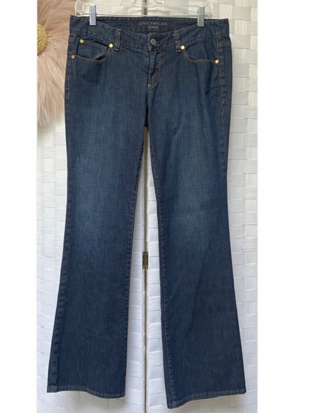 Ann Taylor Denim Modern Boot Cut Dark Wash Jeans Size 8P